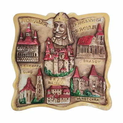 Placheta ipsos romania, suvenir gift shop, 16x24x2.5 cm, model es9669  a